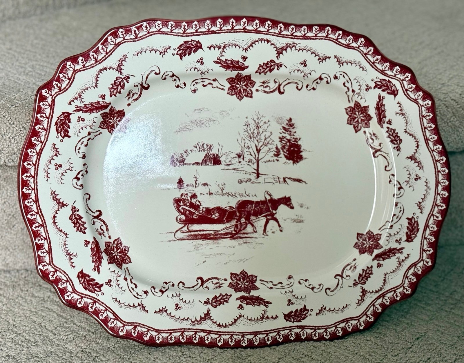 Stoneware Oval Serving Platter - Threshold designed with Studio McGee