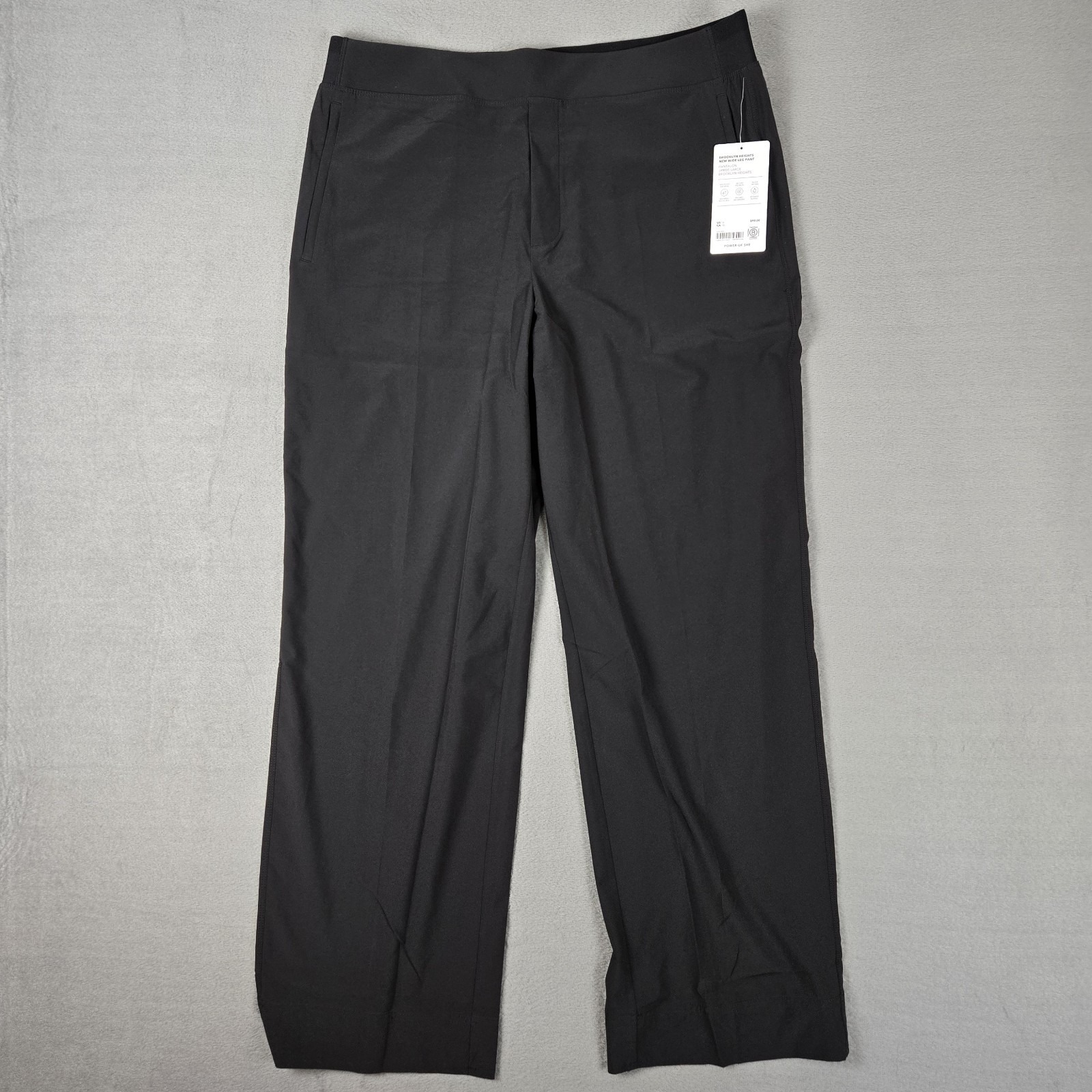 Athleta Brooklyn Heights New Wide Leg Pants Womens 16 Plus Size Black High Rise