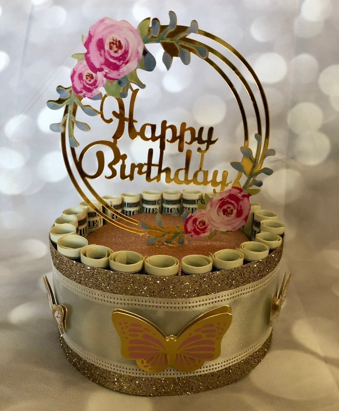 Happy Birthday Money Cake