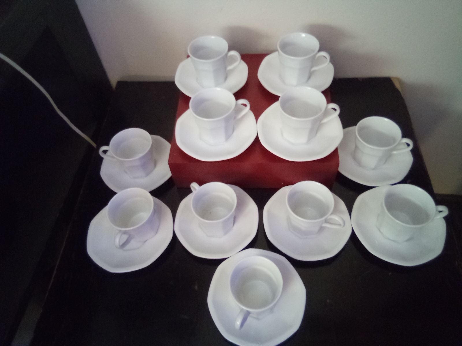 Maison Blanche Flat Cup and Saucer Set