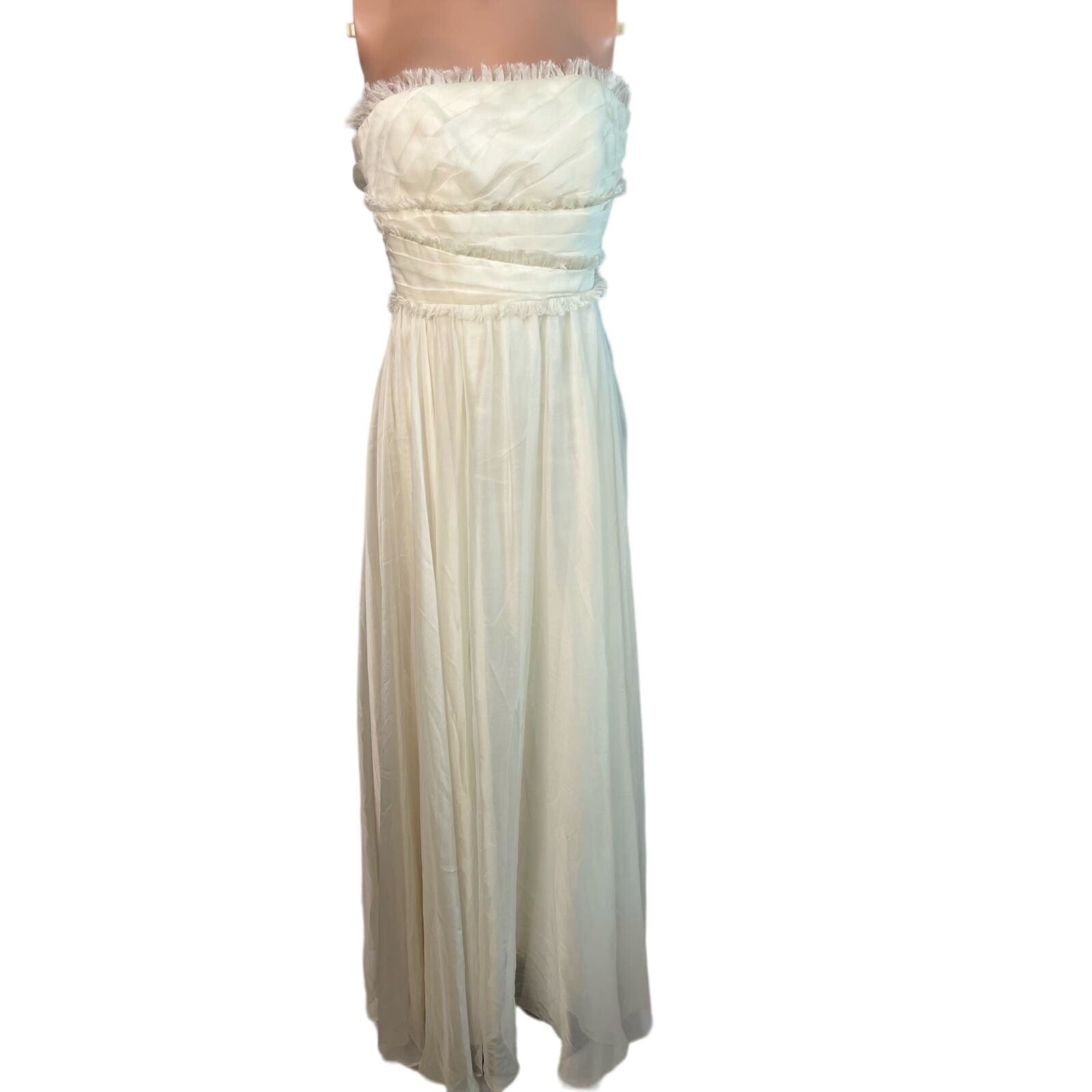 Monique L’Huillier women's dress, size 2, ivory, elegant gown, designer, wedding