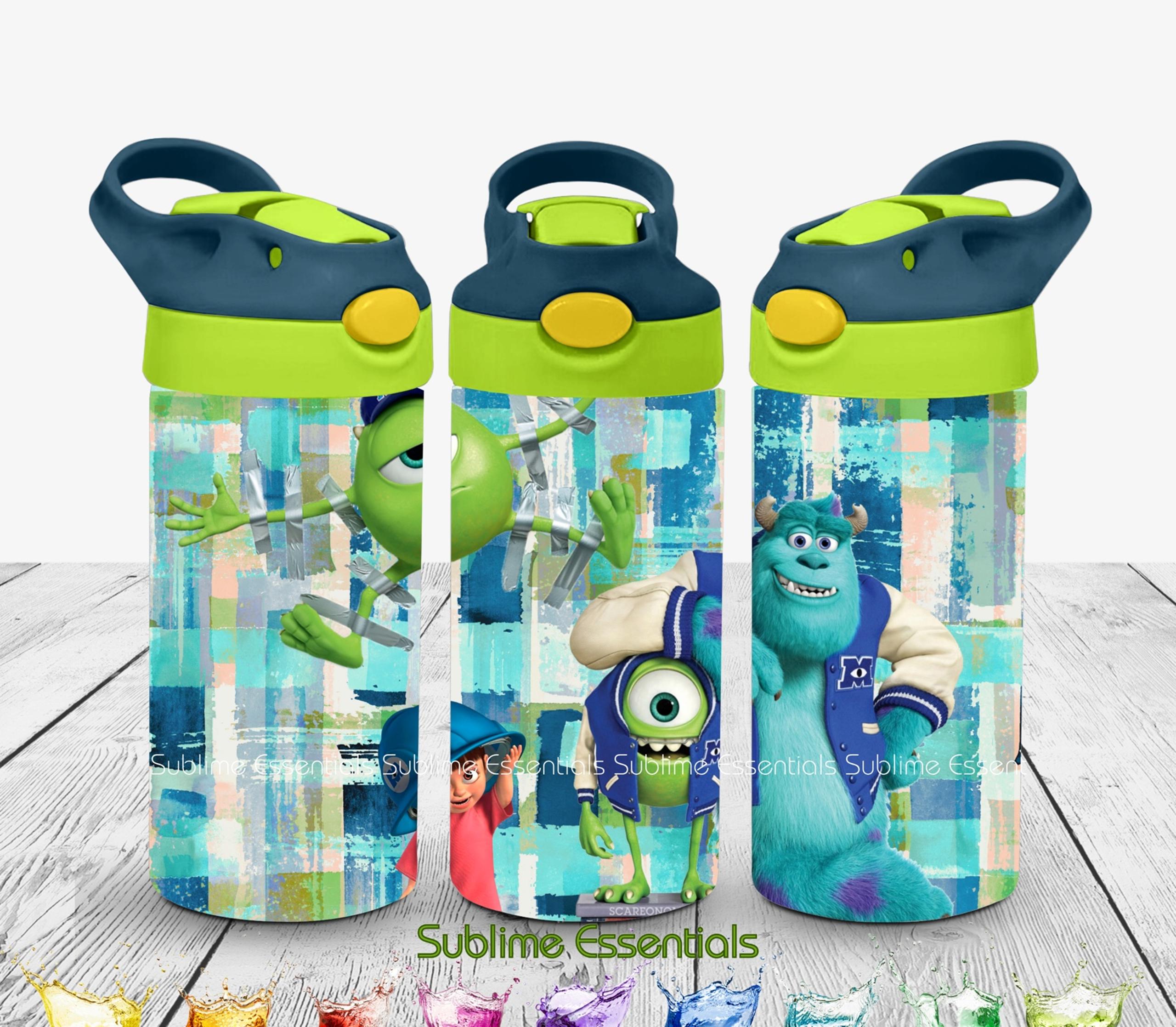 Monster Inspired "Plaid Crew" - 12 Oz Kids Flip Top Tumbler - Add a name!