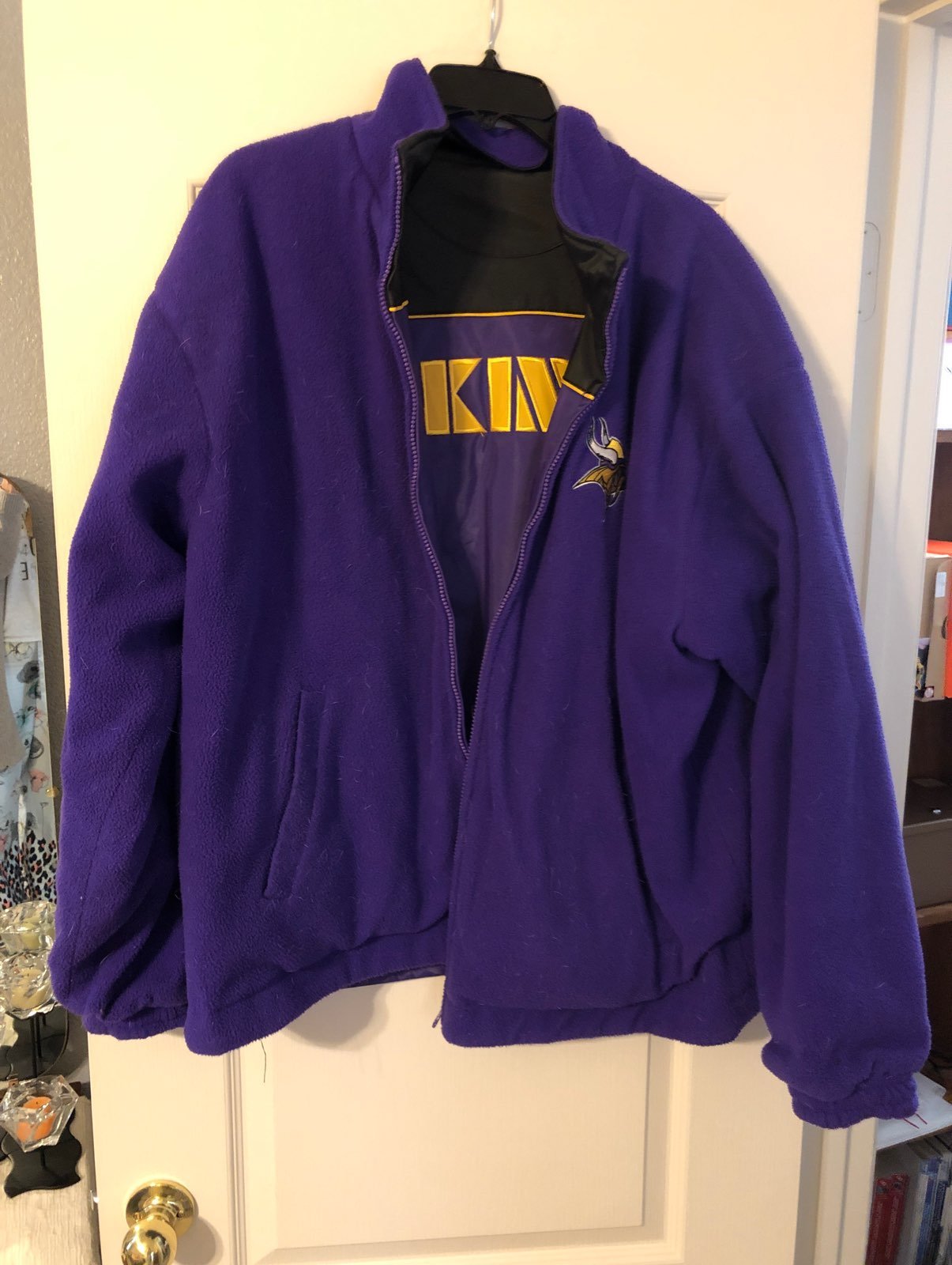 mens reversable minnesota vikings jacket