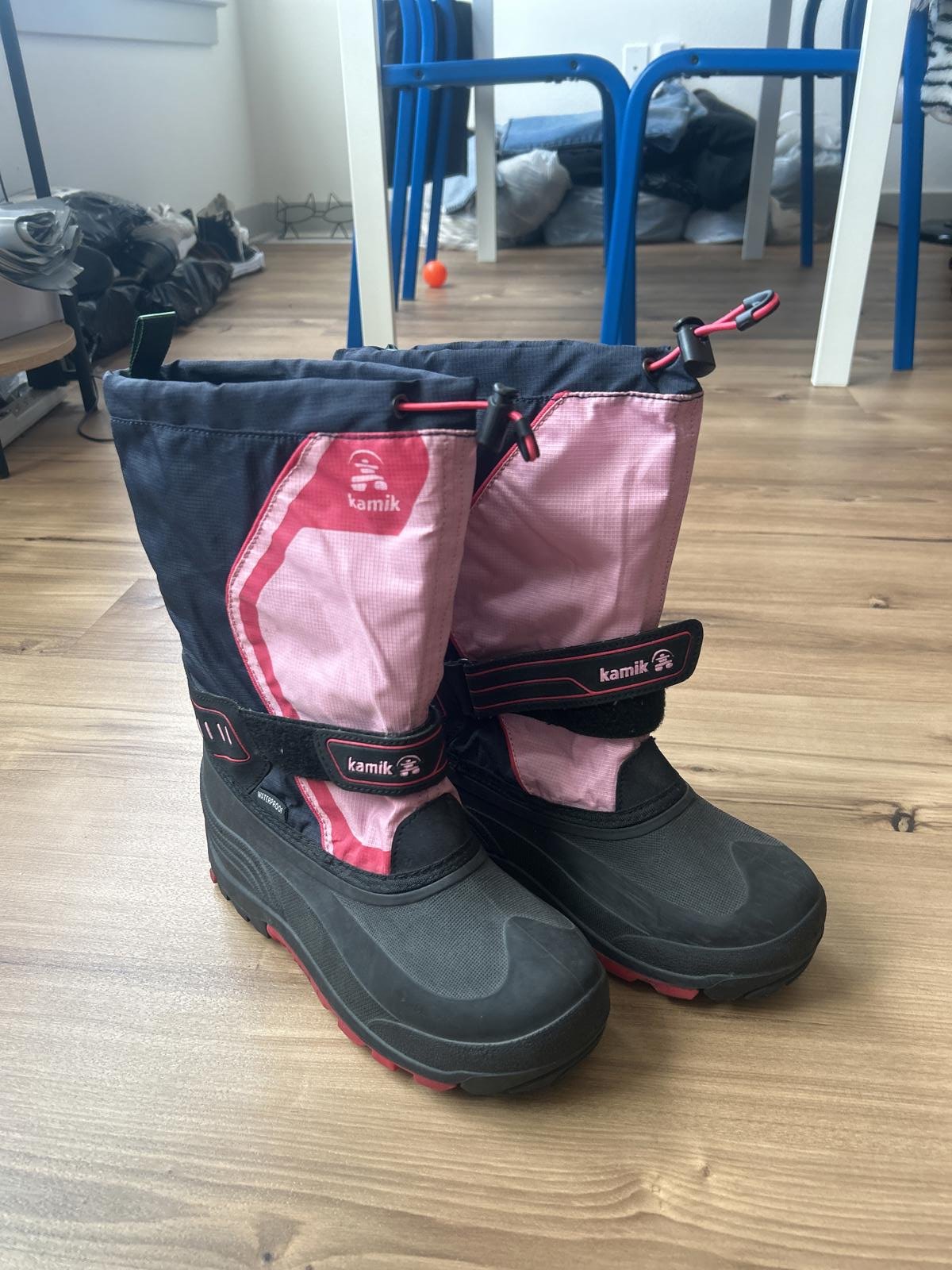 Kamik Kids Waterproof Snow Boots - Black/Pink