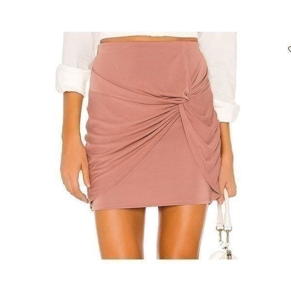 Lovers + Friends Women's Camila Twist Skirt in Nude Pink Size Small