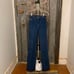 XXS XS 24 waist Vintage 70s straight leg jeans blue medium wash high waisted