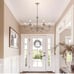 6-Light Brushed Nickel Modern Farmhouse Candle Chandelier Lighting Light