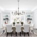 6-Light Brushed Nickel Modern Farmhouse Candle Chandelier Lighting Light