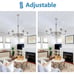6-Light Brushed Nickel Modern Farmhouse Candle Chandelier Lighting Light
