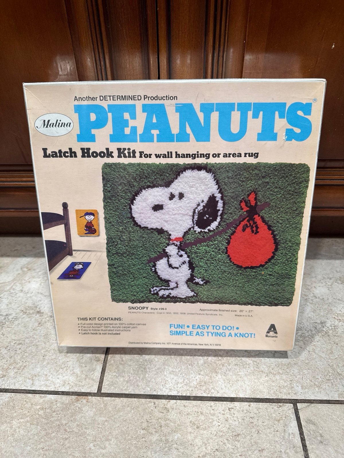 Peanuts Latch Hook Kit Snoopy NEW