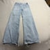 Driftwood Charlee Patch Pocket Wide Leg Jeans Raw Hem Size 25x32 EUC