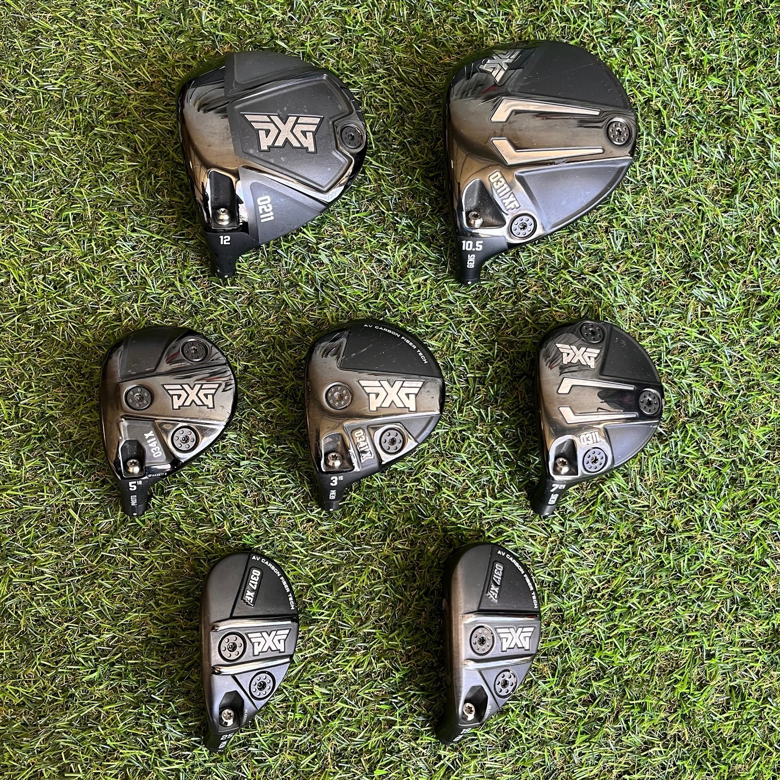 PXG Left Hand woods bundle drivers woods hybrds and shafts