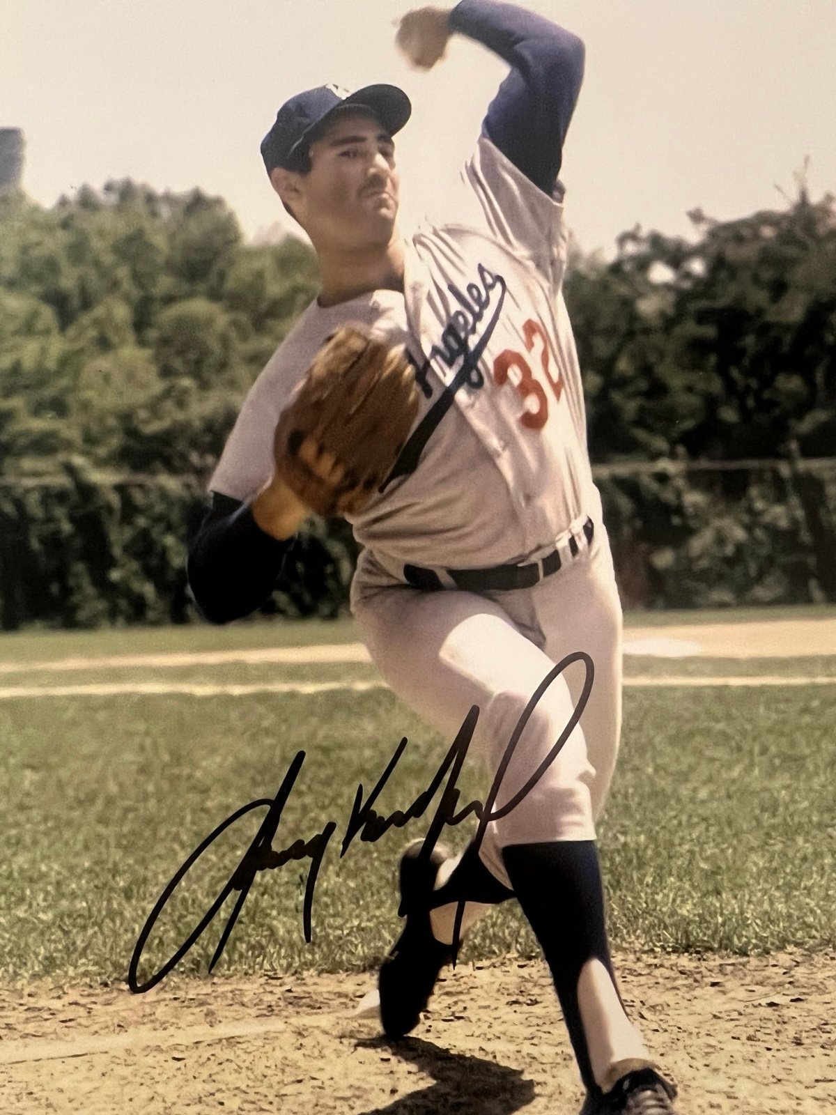 Sandy Koufax サインフォト【訳あり】殿堂入り記念プレート