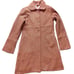 A81-Brown & Orange herringbone wool blend peacoat with 2 pockets & buttons