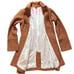 A81-Brown & Orange herringbone wool blend peacoat with 2 pockets & buttons