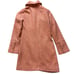 A81-Brown & Orange herringbone wool blend peacoat with 2 pockets & buttons