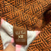A81-Brown & Orange herringbone wool blend peacoat with 2 pockets & buttons