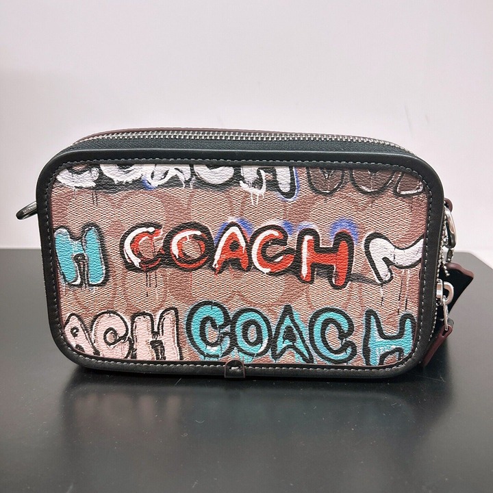 nwt Coach X Mint + Serf Wyatt Crossbody In Signature Canvas
