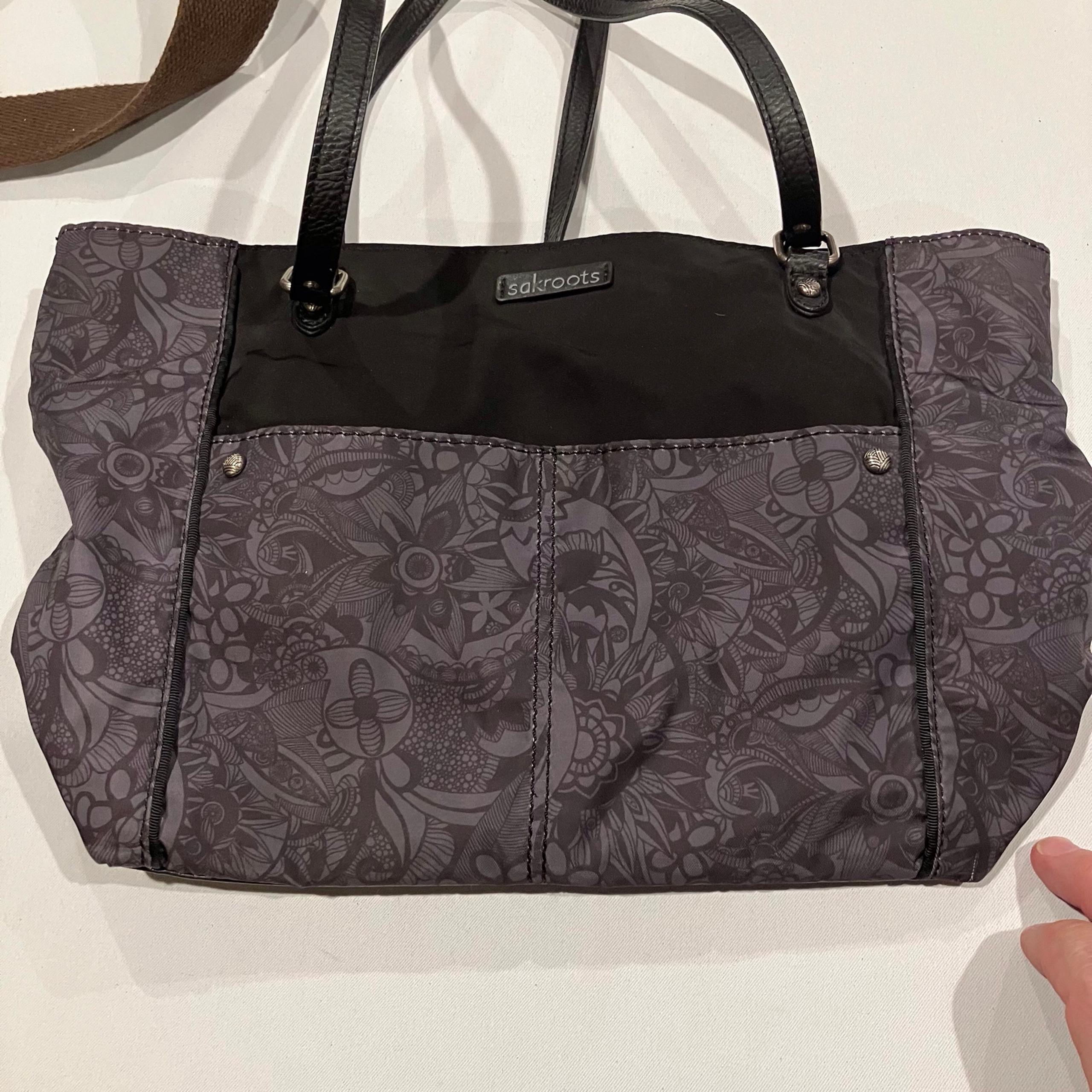 SAKROOTS Metro Tote Women’s BLK shadow Flower Power 7 Pockets