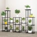 9tier Metal Plant Stand, large indoor Plant Stands Decorative Black Steel
