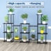 9tier Metal Plant Stand, large indoor Plant Stands Decorative Black Steel