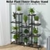 9tier Metal Plant Stand, large indoor Plant Stands Decorative Black Steel