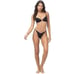 L*Space Stardust Bikini Top in Black XLarge New Womens Swimsuit