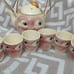 Man in the Moon Teapot with 5 cups, 1940s, Japan, Rare, Great Condition