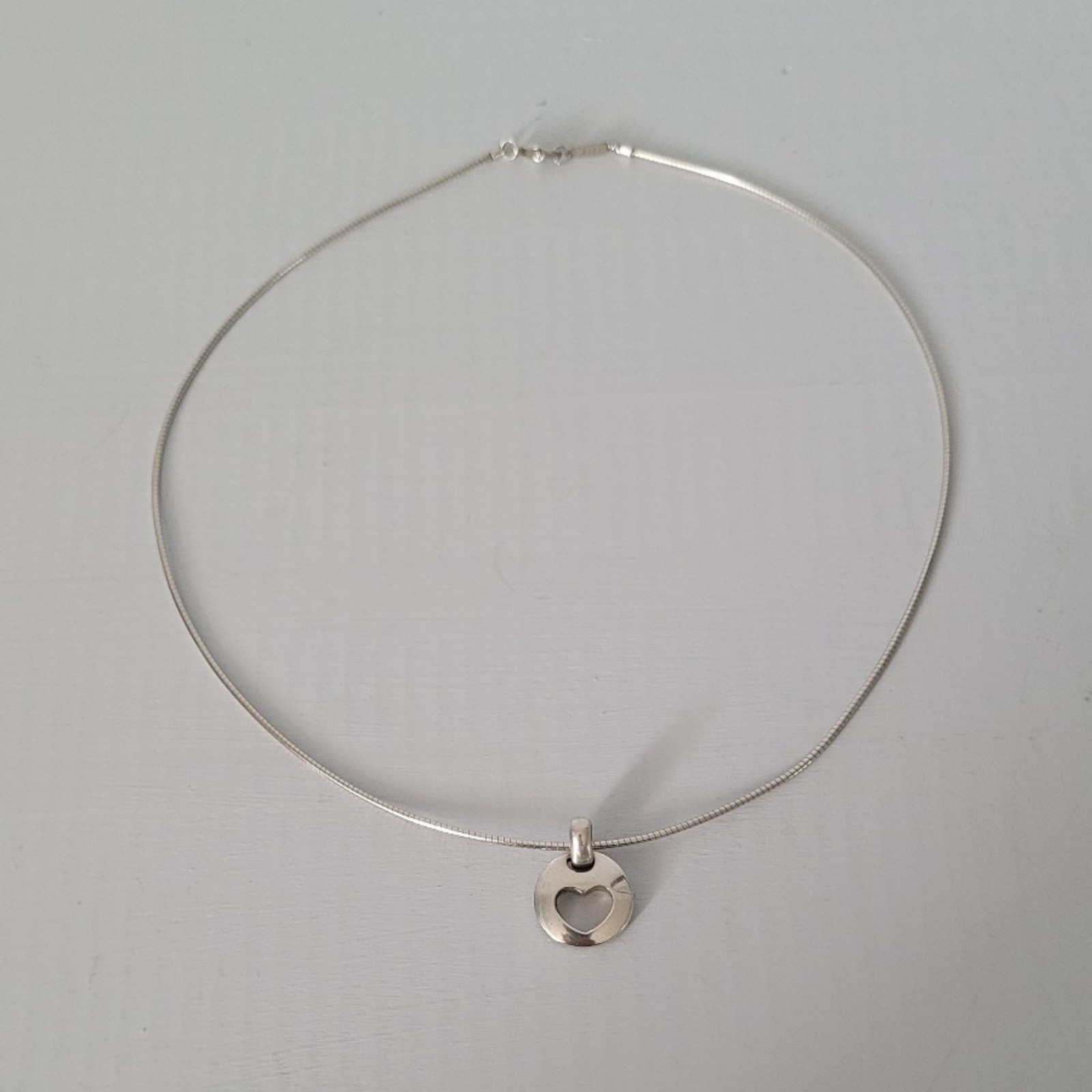 Tiffany & Co. Sterling Silver Cut-out Heart Pendant Necklace