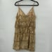 Vintage Scala Womens Silk Sequin Tiered Dress Size 12 Gold