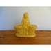 Gorgeous vintage yellow ceramic Asian girl with baskets planter