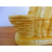 Gorgeous vintage yellow ceramic Asian girl with baskets planter