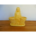 Gorgeous vintage yellow ceramic Asian girl with baskets planter