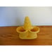 Gorgeous vintage yellow ceramic Asian girl with baskets planter