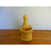 Gorgeous vintage yellow ceramic Asian girl with baskets planter