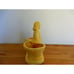 Gorgeous vintage yellow ceramic Asian girl with baskets planter