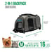 Sherpa Backpack Dog & Cat Carrier, Medium, Gray NEW!