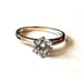 14k Yellow Gold SOLID Wedding Engagement Ring | Ring Real Gold Wedding | CZ |