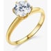 14k Yellow Gold SOLID Wedding Engagement Ring | Ring Real Gold Wedding | CZ |