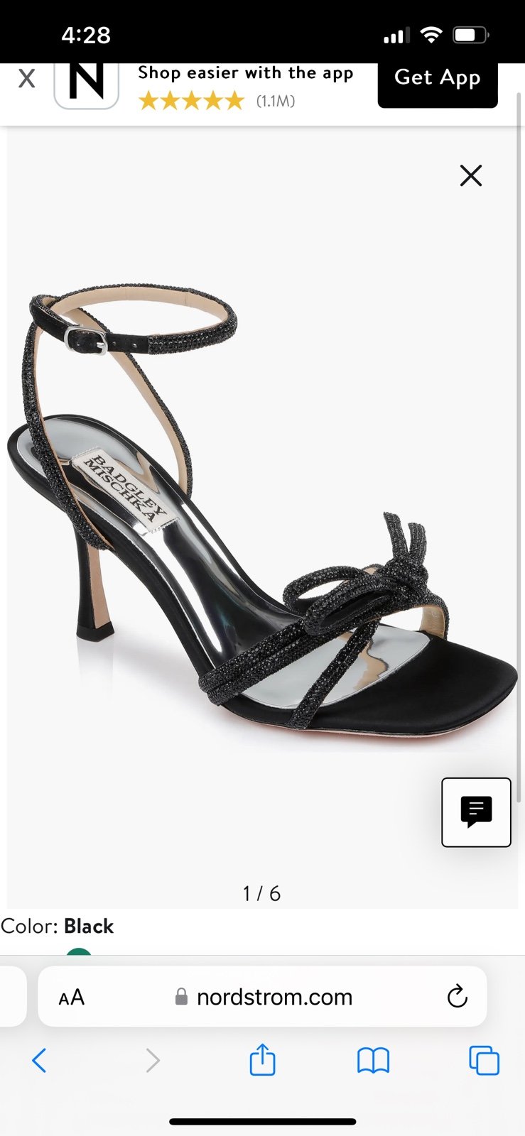 Badgley Mischka Beaded Bow Heel Size 8