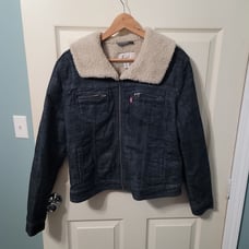 Levi's San Francisco 686 Faux Fur Lined Jean/Trucker Jacket Women's Large EUC