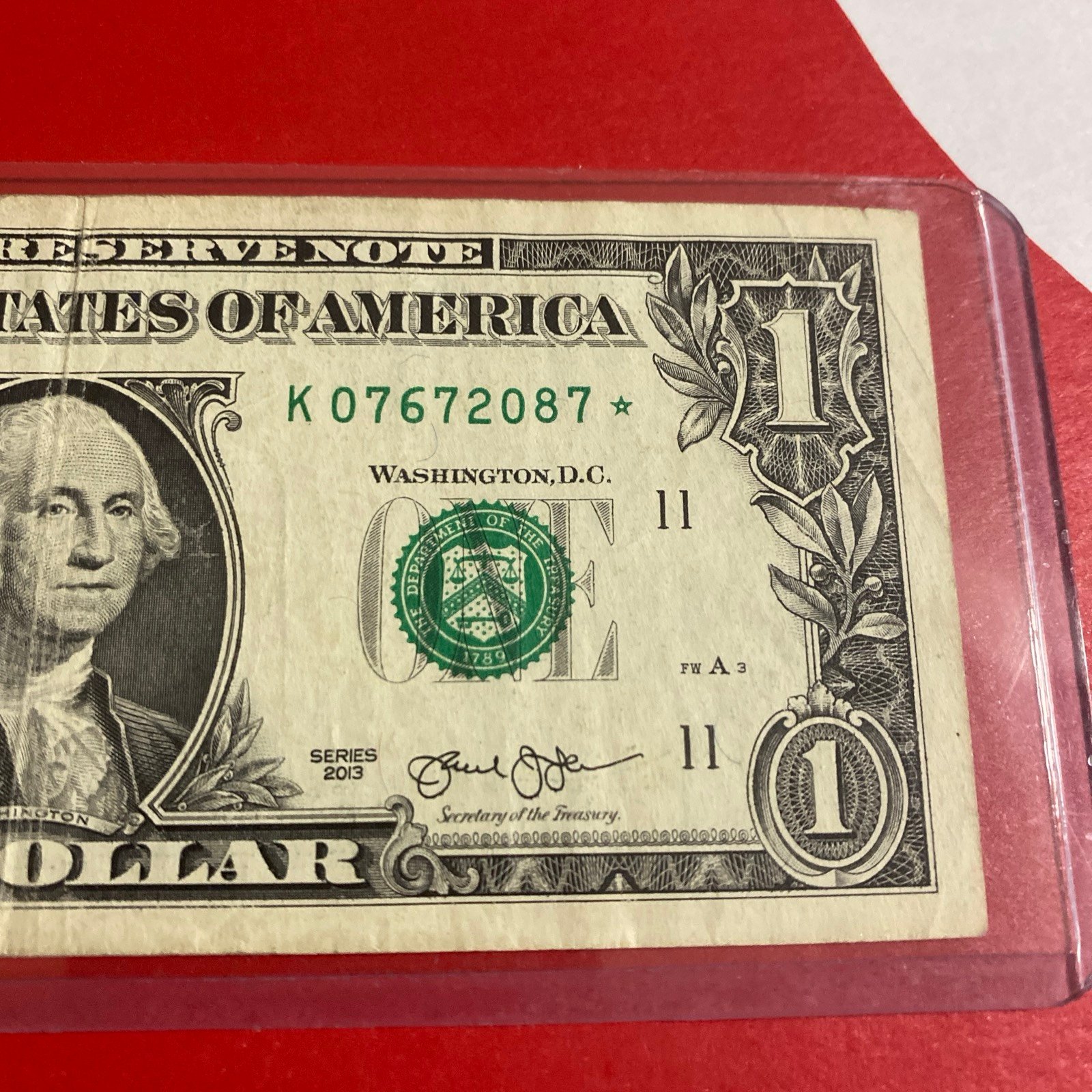 1 Dollar Bill Star Note