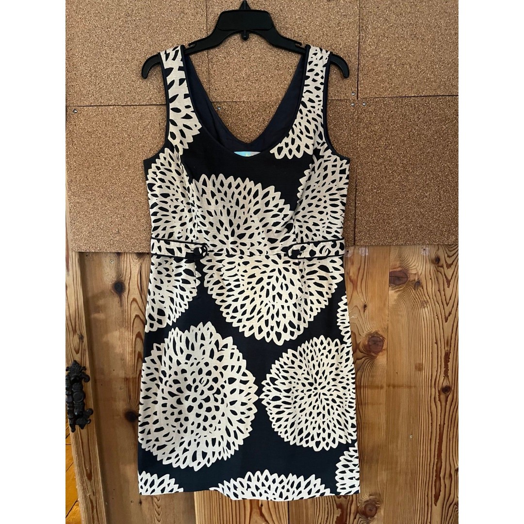 Boden black design dress size 10
