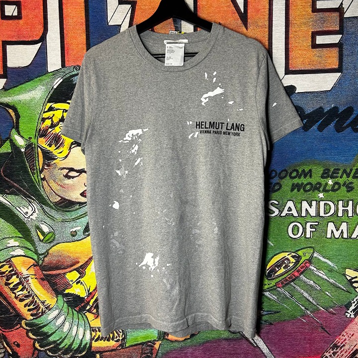 Helmut Lang Paint Logo Tee Size Medium