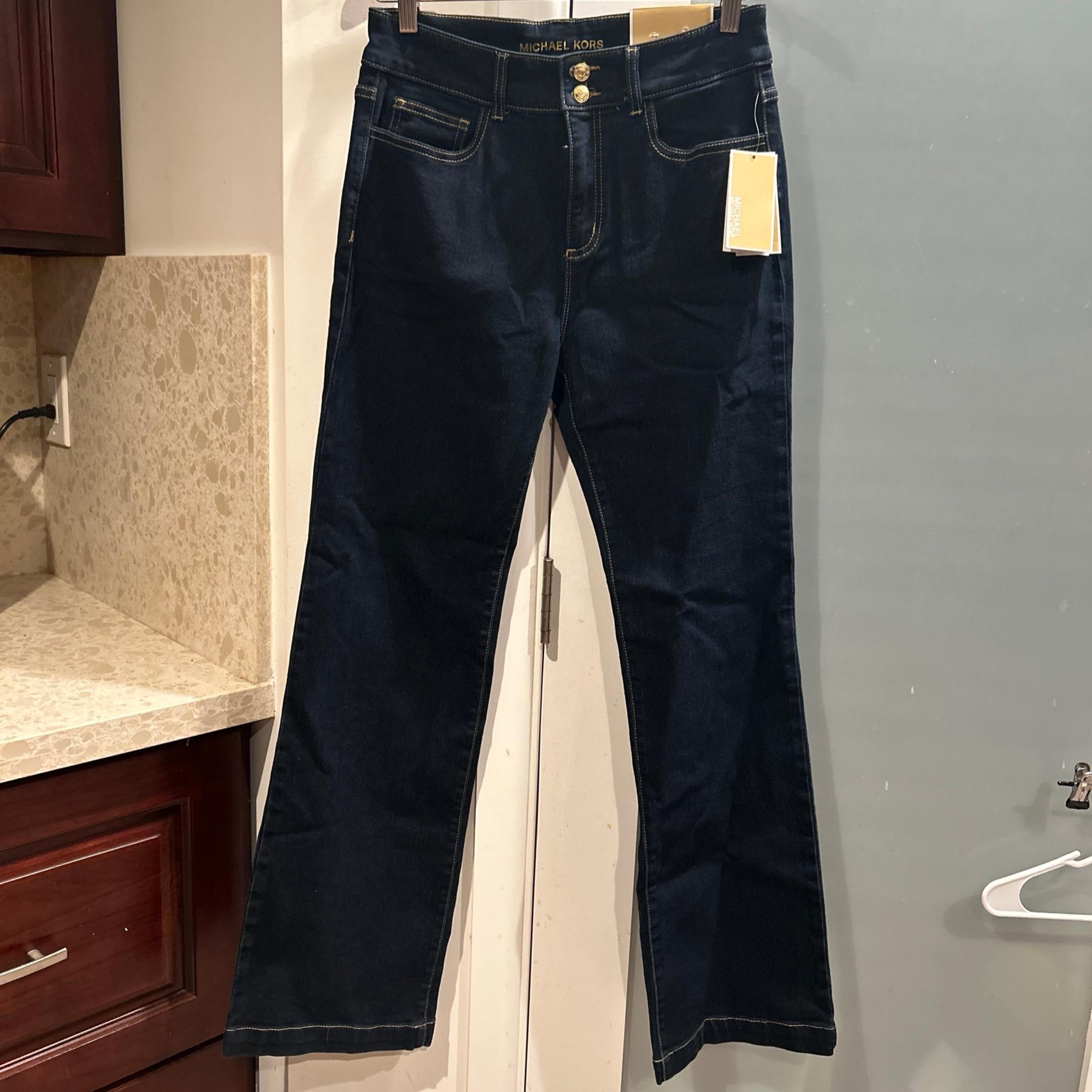 NWT Michael Kors Midnight Dark Wash Stretch Selma Bootcut Jeans - Size 6