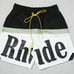 NWT Rhude Men's Awakening Cupro Blend Shorts Black White