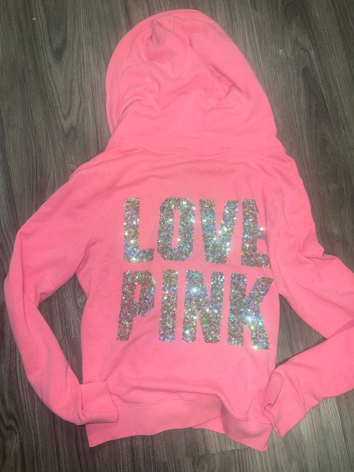 Pink Victoria’s Secret bling hoodie
