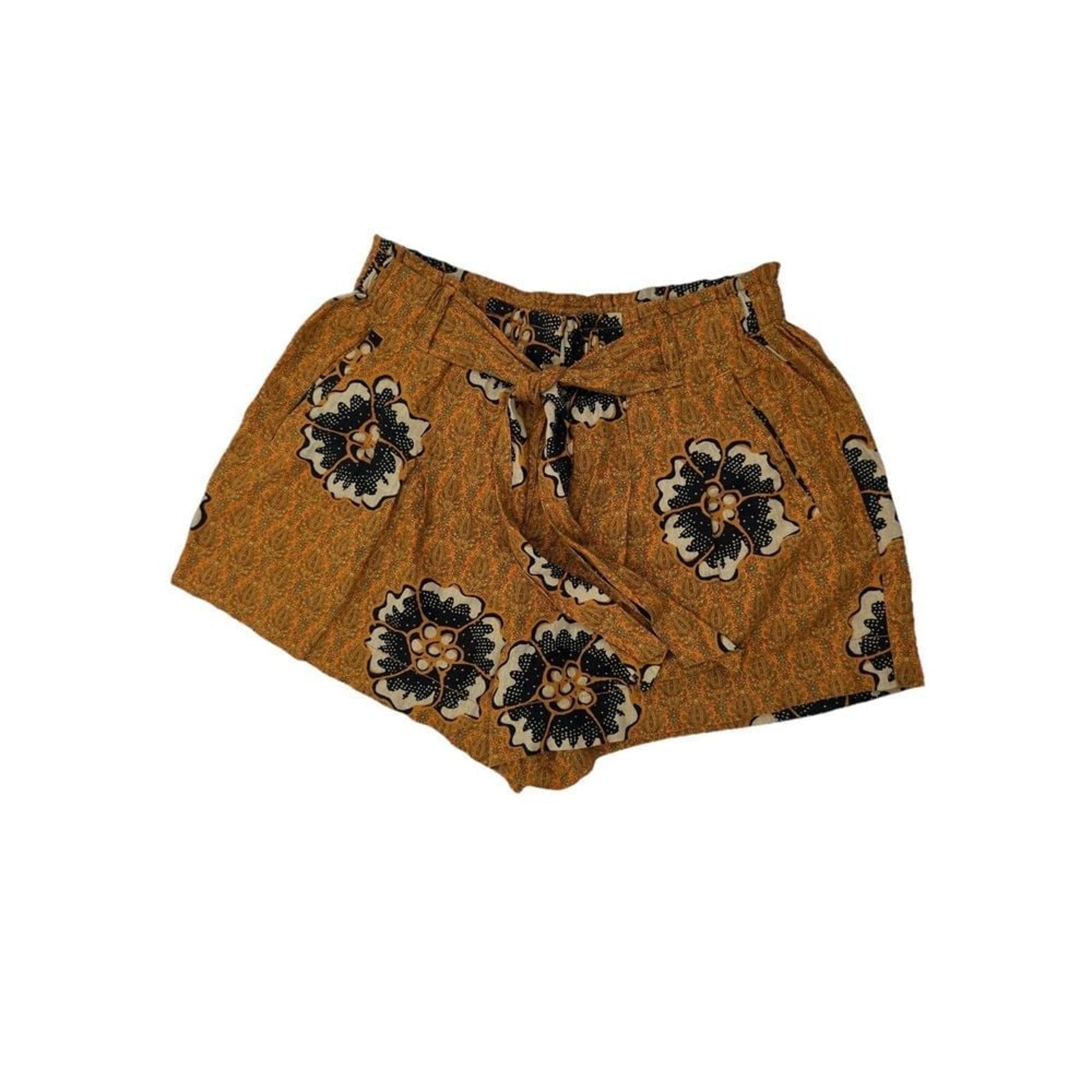 Anthropologie Kennedy Shorts Women's Size Small Floral Tie Pockets