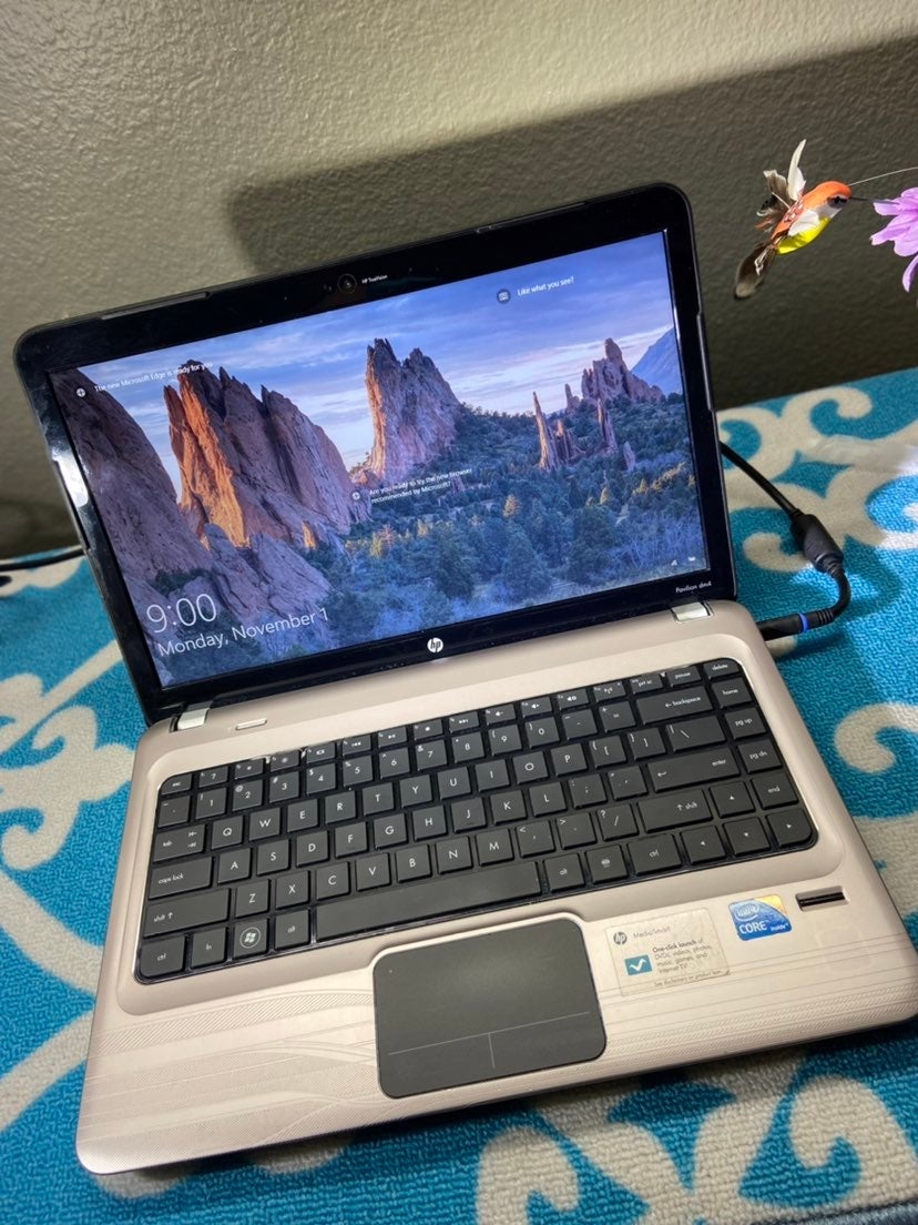 HP DM4-1173cl,14 inch.,320gbHD, 6GbRam,Win10pro,Office2019, HDMI, Webcam,DVD cha