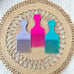 Goody Vintage Bold Colors Pink Teal Purple Reptile Textured Combs 3 Hair Picks